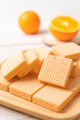 Eazu Crunchy Orange Flavoured Cream Wafers 75 g Biscuits. 