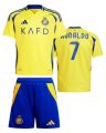 Ronaldo alnssr yellow football soccer  Full Kit For Kids. 