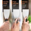 Putty Knife, Spackle Knives, 2 Piece Metal Steel Drywall Tools with Soft Rubber Handle Scraper Trowel, Used for Drywall, Paint, Wallpaper, Wall Putty Remover Tool,All Sizes Available(2, 2.5, 3, 4, 6inches). 
