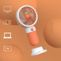 Convenient and ultra-quiet USB mini handheld wind power fan with portable phone holder student office small cooling fans. 