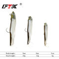 1PC Mino Fishing Lure Soft Lures 5g/12g/25g Black Minnow Soft Minou Silicone Bait Wobbler Carp Lures Worm Hook Swimbait 7-9cm. 