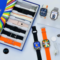 New Latest T24 Champion Edition Bluetooth Smart Watch HI Watch Pro 7-in-1 Strap | high-definition large screen high configuration version strap | 45mm- Stainless Steel Magnetic Chain Straps | Magnetic Chain Strap | Silver. 