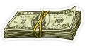 Aesthetic Money Sticker - 3 inch x 2 inch Sticker For Mobile \ Laptop Doller Sticker. 