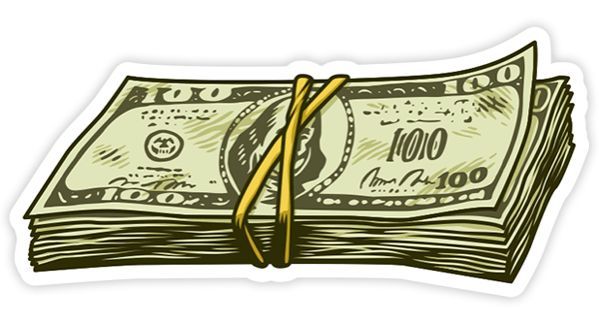 Aesthetic Money Sticker - 3 inch x 2 inch Sticker For Mobile \ Laptop Doller Sticker