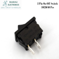 10/20 Pieces  Black 2 Positions ON-OFF 2Pin SPST Panel MIni Rocker Switch 12A/125VAC 10A/250VAC. 