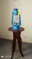 Kerosene Oil Lantern Emergency Hanging Light Lamp - BLUE. 
