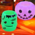Festive Pumpkin Shaped Candy Bucket Convenient Colorful Snack Box for Halloween Ideal Gift for Southeast Asian Celebrations. 