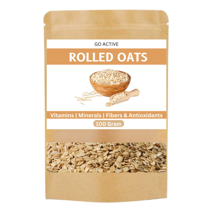 Organic Rolled Oats 100 Grams - Oatmeal - High Protein and Fiber - Go Active - DeliveryKarao