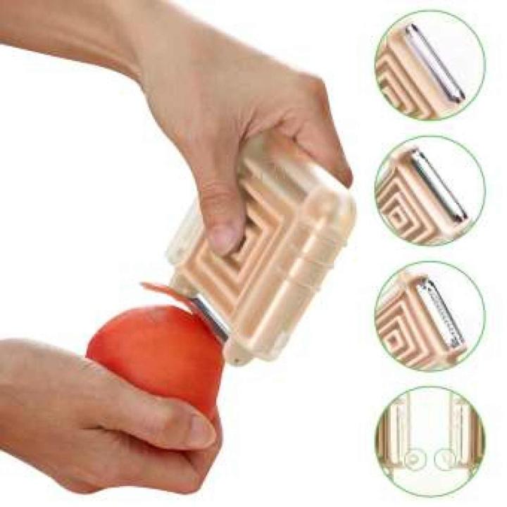 3 in 1 Vegetable Peeler for Tomato Potato Carrot Zucchini Peelers with Rotating Serrated Plastic