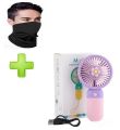 Pack of 02 - Mini Portable fans rechargeable battery | USB Cooling Fan Super Strong hanging fan | Portable Personal Fan Super Quiet Fan Cooling Fan Summer | Fan for Outdoor with Face mask. 