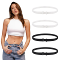 4 PCS Crop Adjustable Band Kit Crop Tool for Shirt, Crop Band Set for Tucking Shirts, Elastic Belts for Women Tops, Shirt Band. 