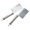 Crinkle Fries Cutter Knife with Handle Potato Slicer – Stainless Steel Crinkle Knife – Multifunctional Knife Wavy Edged Potato cutter – Wavy Chopper – Wavy Potato Slicer – Vegetable & Fruit Wavy knife. 