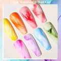 BORN PRETTY 7ML Watercolor Nail Gel UV LED Black White Marble Nails Semi Permanent Soak Off Nail Art Gel Varnish DIY. 