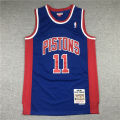 1988-89 Detroit Pistons 11 Isiah Thomas Blue M&N Swingman Jersey. 