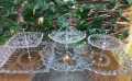 New Imperial Glass Crystal Pastry Stand With Metallic Rod 2 Tier Cake Stand Gift Item Glass Material Classy. 