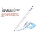 DIGDAN Active Stylus Pen Pencil 2nd Gen, Rechargeable 1.0mm Fine Point Compatible Aple iPad_ Pro(2018-2022) with Palm Rejection iPad_ 8th/7th/6th, Pro 12.9 4th/3rd Gen, Air 4th/3rd, Mini 5th, Pro 11 High Precision Drawing Pen White. 