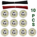 10PCS 18W LED Bulb Lamp Chips With Wires White DOB AC 220V. 