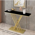 Rectangular Console Table with UV laminated Top in White. 