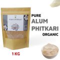 Whole Alum Stone | White Alum Stone | Organic White Alum | White Alum Whole | Natural White Whole Alum | Safaid Phitkari 1Kg by The Herbal (Pure Natural). 
