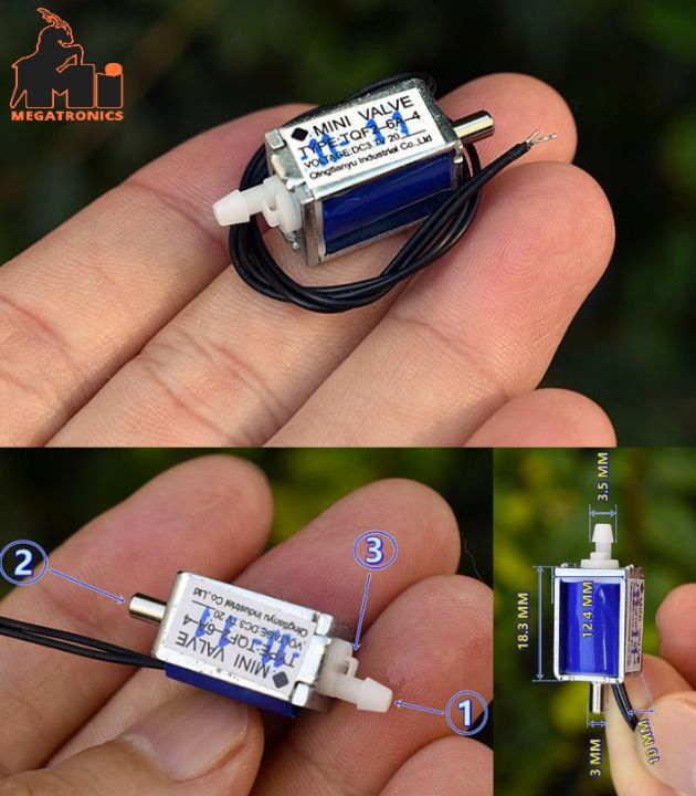 Two-position two-way solenoid valve normally open DC3V-5V electric control air