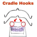 Baby Cradle set of 2 Hooks High Quality Jhula kunday Metal cradle hooks (Grey , and Brown ) available in 2 Colors. 