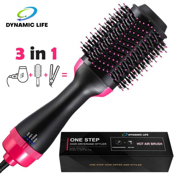 Dynamic Life One Step 3 in 1 Hair Dryer Styler Hot Air Comb Blow Volumizer Salon