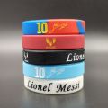 Football star player Lionel Messi Cristiano Ronaldo Neymar Mbapp silicone bracelet. 