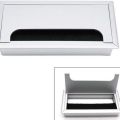 Computer Desk Office Table Wire Cap / Wire Cover Aluminium Rectangle Black Brush 6 X 3 Clopal. 