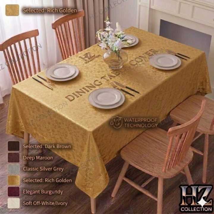 Luxurious PVC Tablecloth for Dining - Classic Floral/Polka Dot Pattern ...