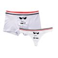 Couples Letter Print Underwear Set Women G string Men Boxer Shorts Underpants For Lovers. 