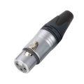Original Neutrik NC3FXX/NC3MXX-HE 3pole gold-plated XLR male/female plug Velour chromium plating Extratemperature resistant. 
