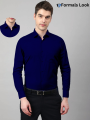 Men Navy Blue Imported Formal Shirt. 