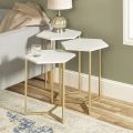 Stylish Side Tables and Nesting Tables, Decorative Accents, Hexagon and Round Designs, Perfect for Bedside and More. 