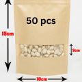 Eco-Friendly Brown Kraft Paper Stand-Up Pouches – 5 Sizes Available | Resealable Packaging Bags for Food & Cosmetics. 