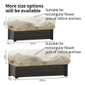 Rectangular Planter Box Protector Protects Plants in Balcony Kit Windowsill and Patio Planter Boxes From Frost, Wind 2Pcs Square Plant Bell Jar. 
