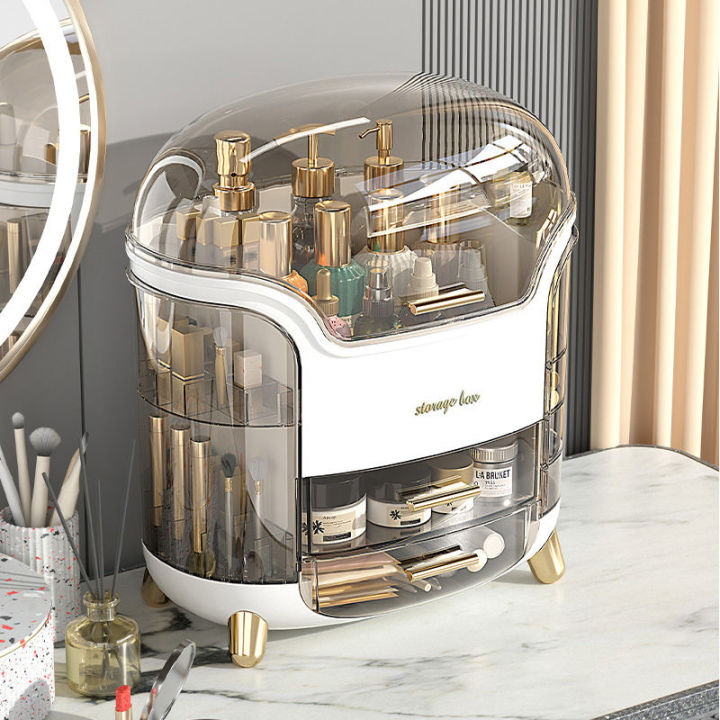 Dazzin%20-%20Luxury%20Desktop%20Cosmetic%20Organizer%20-%20Dustproof%20&%20Waterproof%20Makeup%20Vanity%20Storage%20Beauty%20Box%20-%20Beauty%20Box%20for%20Girls%20-%20Makeup%20Organizer%20Box%20-%20Make%20Up%20Organizers%20for%20Vanity,%20Countertop%20Cosmetic%20Storage%20with%20Drawers%20and%20Transparent%20Cover%20for%20Bedroom%20-%20Image%205
