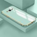 For Samsung Galaxy J7 Core / J7 2015 Back Cover Luxury 6D Plating Square Frame Shiny Case Camera Lens Protection Soft Silicone Mobile Phone Cases. 