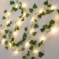 Luminous Ivy Garland -15 Feet Artificial Leaves Decorations- Plug-Operated LED Lights for an Enchanting Glow for Indoor & Outdoor Use. 