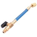 3Pcs R134A R410A R22 R12 800 Psi Manifold Gauge Set A/C Refrigeration Charg Hose High Pressure Hvac Refrigerant Charg Hoses Set With Ball Valve. 