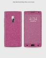 One Plus 2 Phone Skin Front Back And Sides Petal Pink Glitter Texture Skin. 