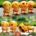 Cute Emoji Spring Shaking Head Dolls Toy Funny Expression Bounce Toy for Car Dashboard & Home Decor Large 7/cm  (Plastic, Yellow). 