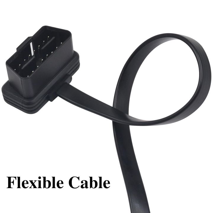 OBD2%20Extension%20Cable%201Ft/30cm,%20OBD%20II%20Male%20to%20Female%20Flat%20Ribbon%20Extension%20Diagnostic%20Cord,%2016pins%20OBD%202%20Cable%20for%20Car%20Diagnostic%20Scanner%20-%20Image%202