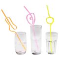 Crazy Loop Straws, (Pack of 50) Crazy Silly Colorful Reusable Drinking Straws Mega Pack BPA and PFOA Free. 