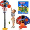 Basketball Sports Game Toy Set With Height Adjustment Basketball Stand and Basketball Included - Multicolor - F10653. 