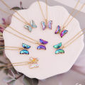 Korean Jewellery Girls Charm Crystal Butterfly Necklace Jewellery For Girls Stylish Jewelry. 