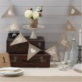 Rustic Wedding Mr  & Just Married Hessian Burlap Bunting Banner  Props - MR&MRS. 