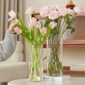 Techmanistan Acrylic Clear Cylinder Flower Vase for Plants Bouquet, Tall Large Acrylic Vase for Wedding Centerpieces Flowers Holder. 