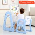 Kids Drawing Board Table with Chair. 