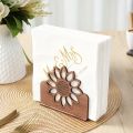 1 Pc, Wooden Sunflower Tissue Holder – Stylish Napkin Stand for Dining & Kitchen Decor – Tabletop Tissue Organizer for Home Decoration – Tissue Holder – Kitchen organizers – Kitchen accessories – Organizer – Tissue Box Holder. 
