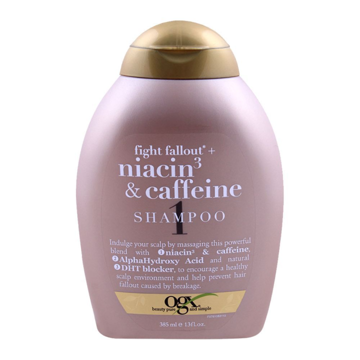 OGX Fight Fallout + Niacin3 & Caffeine Shampoo, Sulfate Free, 385ml